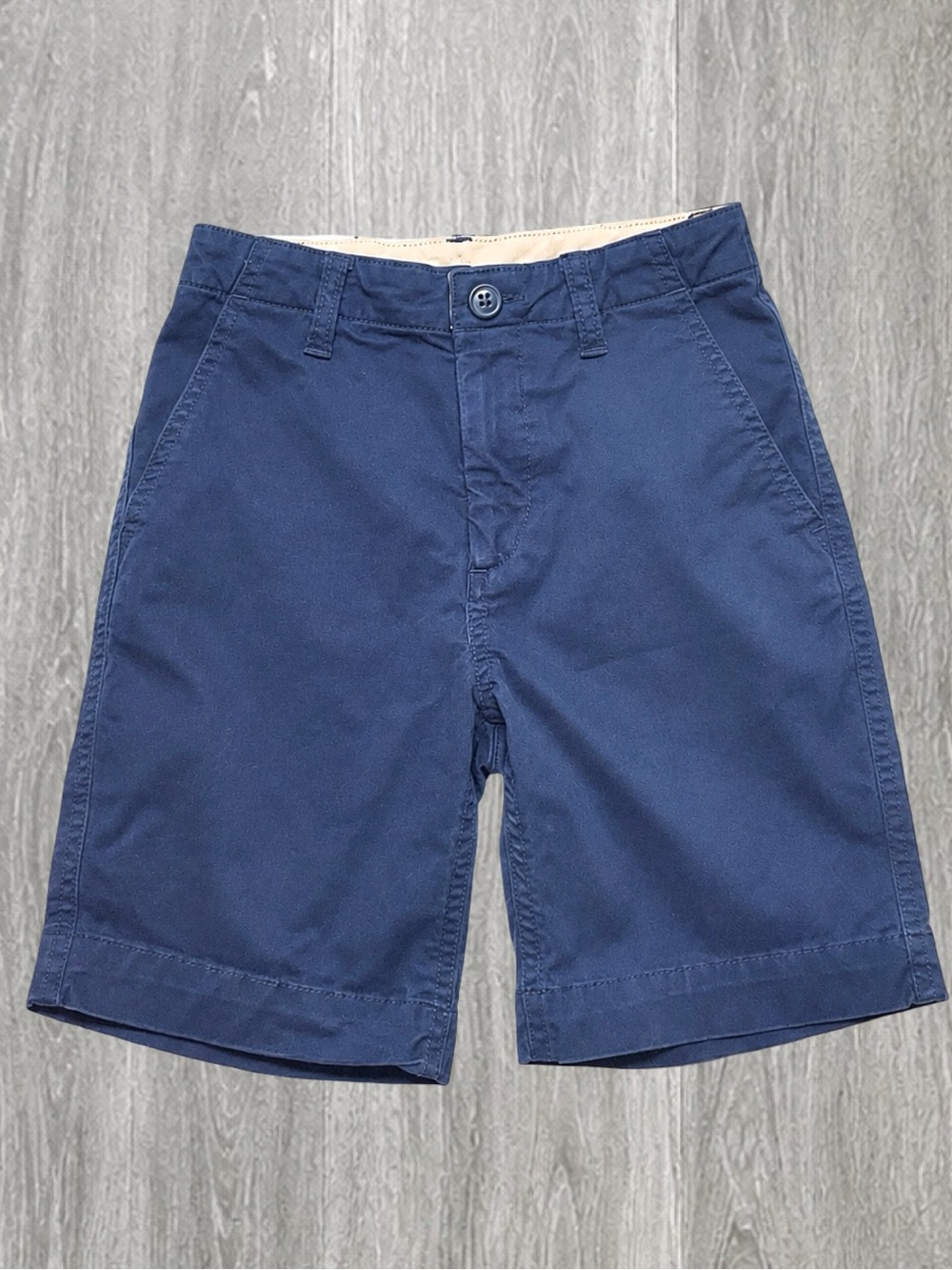 GAP Kids Navy Blue Chino Shorts Boys Size 8 Classic Uniform Casual Cotton